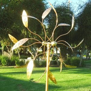 Full Copper Wind Spinners Large Kinetic Sculptures (Banyan)